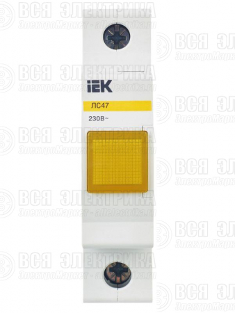 Лампа сигнальная ЛС-47 желт. KARAT IEK MLS10-230-K05