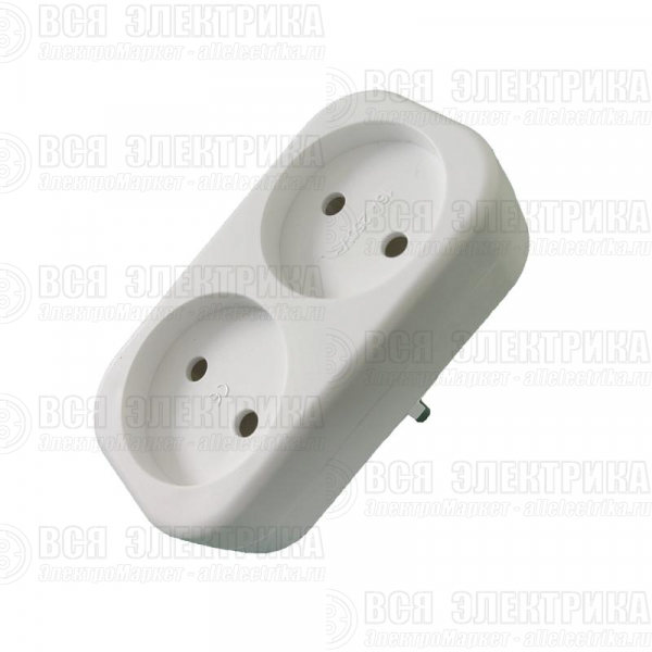 Разветвитель 2-м без заземл. 16А 250В IP20 полипропилен бел. TOKOV ELECTRIC TKL-S2-C01