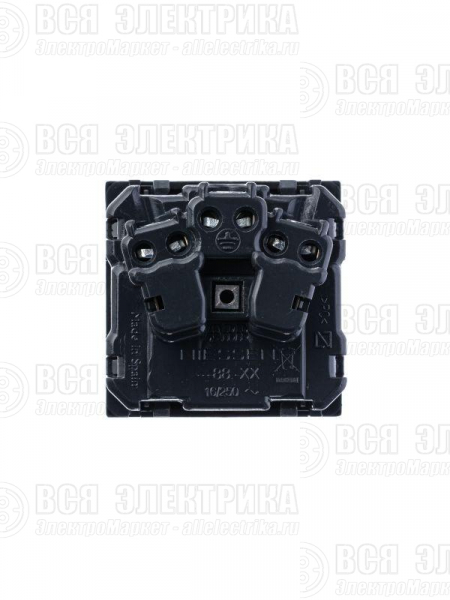 Розетка 1-м СП 2мод. Zenit 16А IP21 250В с заземл. Schuko защ. шторки с крышкой механизм антрацит ABB 2CLA228810N1801