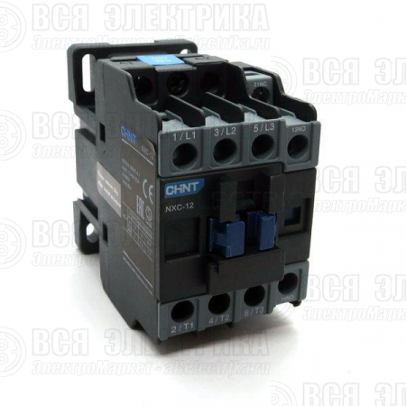 Контактор NXC-12 12А кат. 220В AC 1НО+1НЗ AC-3 (R) CHINT 836712