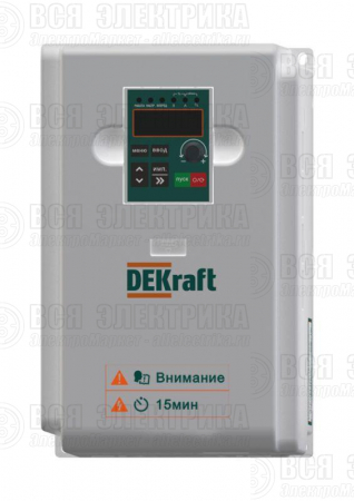 Преобразователь частоты DEKV060 5.5кВт 380В 3ф с тормозн. модулем DEKraft DEKV060G5R5T4B