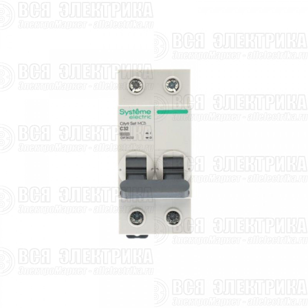 Выключатель автоматический 2п City9 Set (АВ) С 32А 6кА 230В SE C9F36232