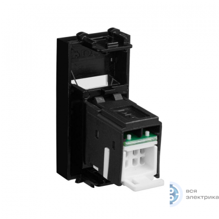 Розетка компьютерная RJ-45 1мод. кат.5e Avanti "Черный квадрат" модульная DKC 4402461
