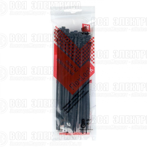 Хомут P6.6 3.6x150 FlexLock стандартный черн. (уп.50шт) PROxima EKF plc-fl-ctsb-3.6x150-r
