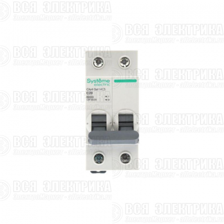 Выключатель автоматический 2п City9 Set (АВ) С 20А 6кА 230В SE C9F36220