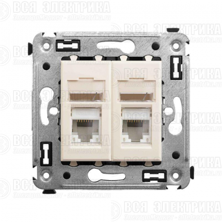 Розетка компьютерная 2-м СП Avanti "Ванильная дымка" RJ45 кат.5E DKC 4405464