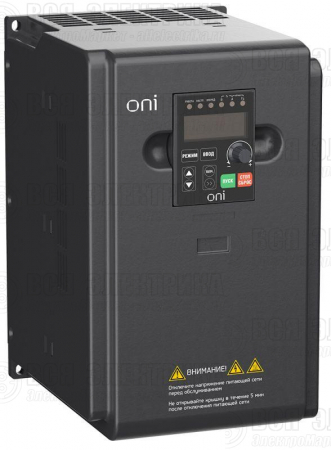 Преобразователь частоты A150 380В 3ф 7.5кВт 17А встроенный торм. модуль ONI A150-33-75NT