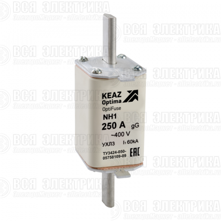 Вставка плавкая OptiFuse NH1 63 400AC 0 gG УХЛ3 КЭАЗ 144689