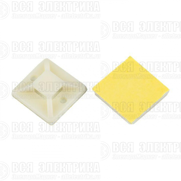 Площадка самоклеящаяся 25х25мм бел. (уп.100шт) EKF plc-25x25