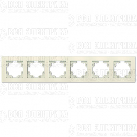 Рамка 6-м Афина универс. сл. кость (ivory) Universal A1043-I