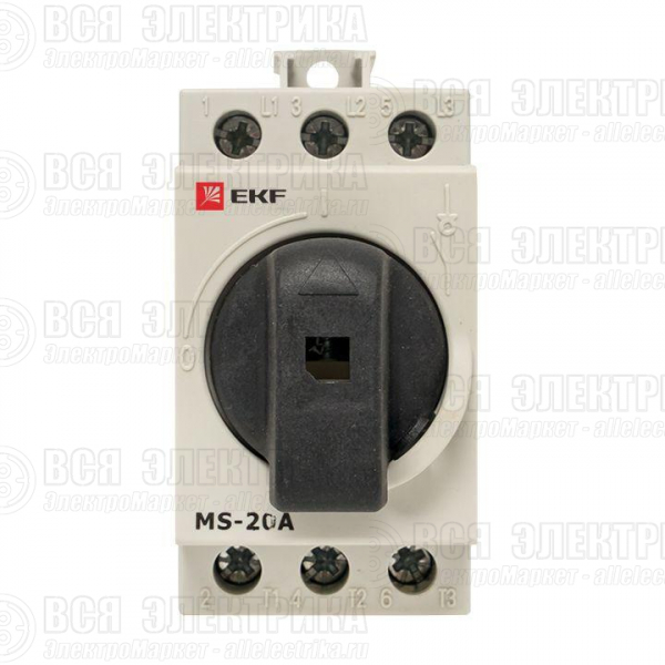 Рубильник мод. 3п MS-20A на DIN-рейку EKF ms-20d