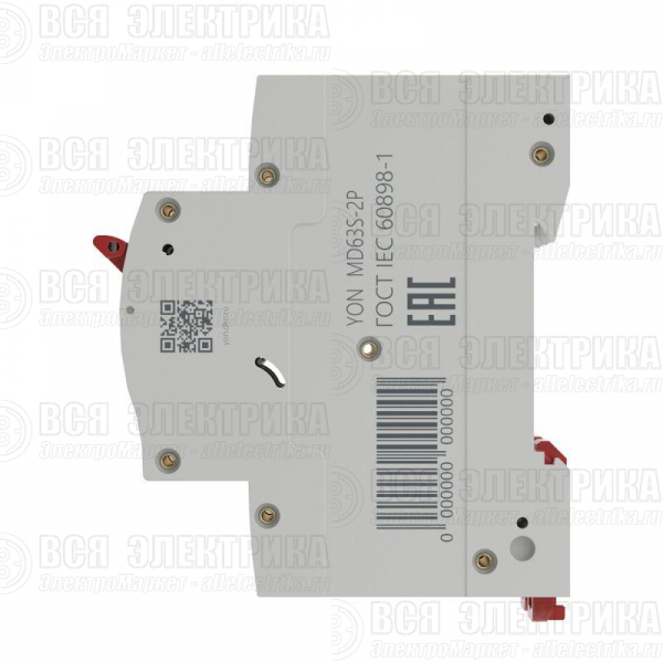 Выключатель автоматический модульный 2п C 25А 4.5кА YON max MD63S YON MD63S-2PC25