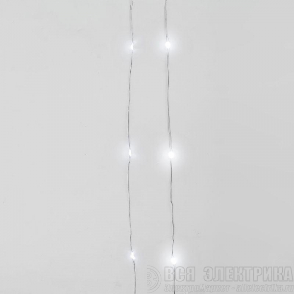 Гирлянда светодиодная "Роса" с крупными каплями 2м 20LED бел. 0.1Вт IP20 элементы питания 2хCR2032 (в компл.) Neon-Night 302-005