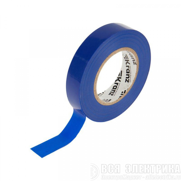 Изолента ПВХ 0.13х15мм 25м синяя (уп.5шт) Kranz KR-09-2105