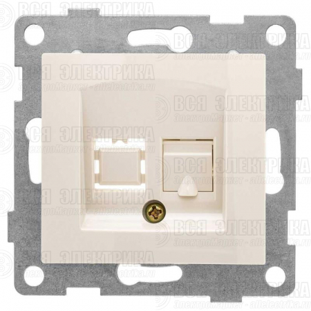 Розетка компьютерная 1-м СП Bravo RJ45 механизм беж. GUSI С10К1-003