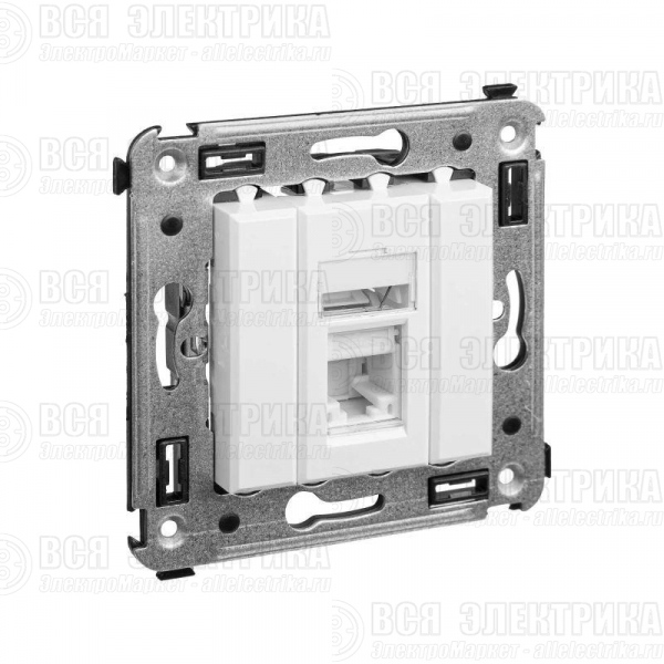 Розетка компьютерная 1-м СП Avanti "Белое облако" RJ45 кат.5E DKC 4400463