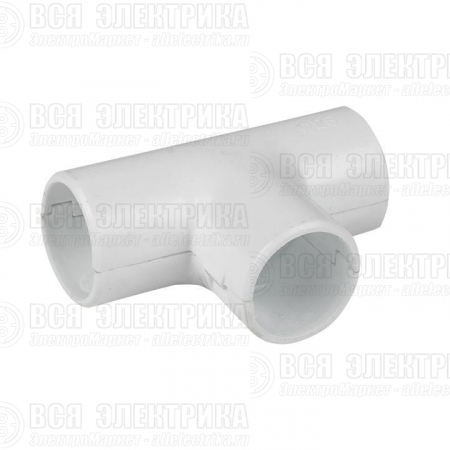 Тройник соединительный для трубы 16мм бел. Plast EKF tr-t-16w-r