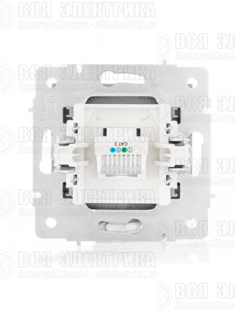 Розетка телефонная СП Vesna евро стандарт механизм платина LEZARD 742-3588-137