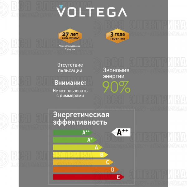 Лампа светодиодная филаментная Loft 271 D125LE 4Вт 1800К E27 Voltega 8562
