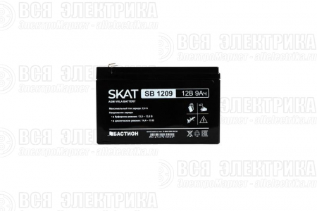 Аккумулятор свинцово-кислотный SKAT SB 1209 Бастион 2540