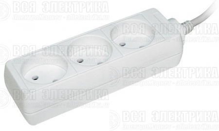 Удлинитель 3х5м без заземл. 10А IP20 У3 2P 250В 2х0.75 IEK WYP10-06-03-05-N