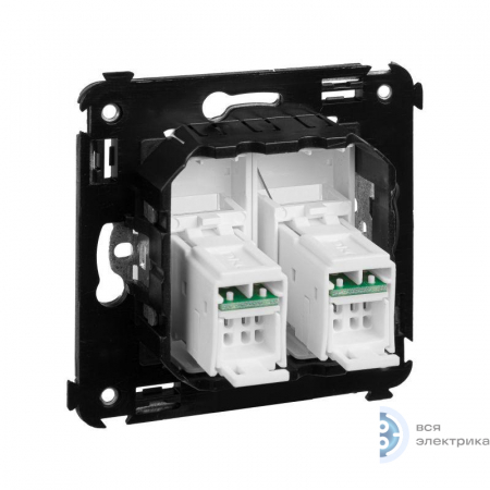 Розетка 2-м RJ-45 СП кат.5e Avanti "Белое облако" DKC 4400464