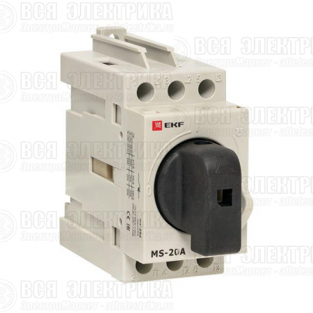 Рубильник мод. 3п MS-20A на DIN-рейку EKF ms-20d