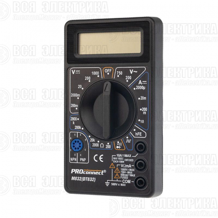 Мультиметр портативный M832 (DT832) PROCONNECT 13-3012