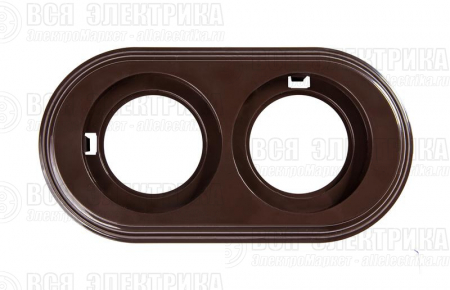 Рамка 2-м Лизетта ретро ABS-пластик корич. Bironi BF1-620-22