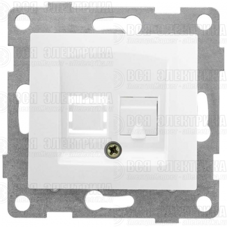 Розетка компьютерная 1-м СП Bravo RJ45 механизм бел. GUSI С10К1-001