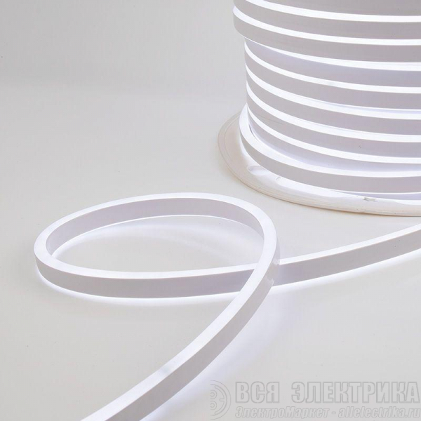Шнур светодиодный гибкий неон LED SMD 8х16мм 120LED/м двустор. бел. (уп.100м) Neon-Night 131-095
