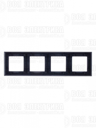 Рамка Levit 4п антрацит/дым. черн. ABB 2CHH015040A6063