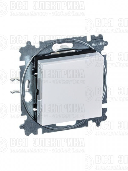 Выключатель кнопочный 1-кл. СП Levit IP20 бел./ледяной ABB 2CHH599145A6001