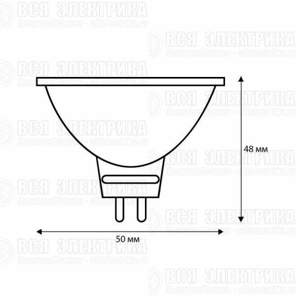 Лампа светодиодная LED5-S108/830/GU5.3 5Вт рефлектор матовая 3000К тепл. бел. GU5.3 405лм 170-265В Camelion 12041