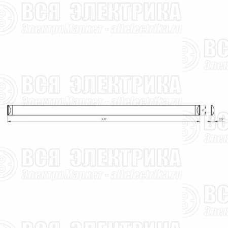 Светильник светодиодный SPO-5-50-6K-M 50Вт 6500К 5500лм 1500х75х25 линейный матов. Эра Б0051770