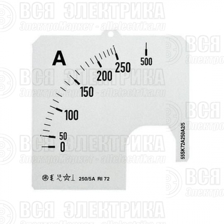 Шкала для амперметра SCL-A1-150/72 ABB 2CSG112209R5011
