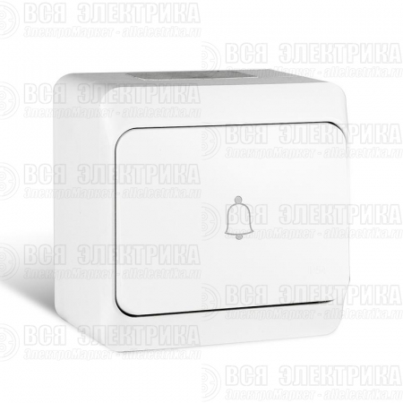 Кнопка звонка ОП Nix 10А IP54 250В бел. TOKOV ELECTRIC TKE-NX-DB-C01-IP54