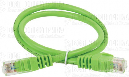 Патч-корд кат.5E UTP LSZH 1м зел. ITK PC02-C5EUL-1M