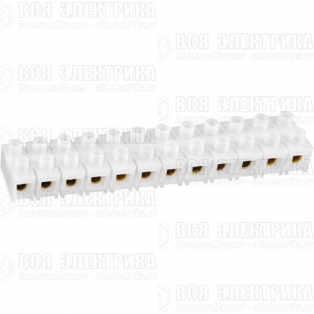 Колодка клеммная 10х35кв.мм 12 пар NTB-HPE-S12-80/WH квадратн. полиэтилен бел. NAVIGATOR 71008