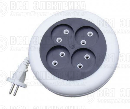 Удлинитель-рулетка 4х5м без заземл. 6А IP20 У6-002 ШВВП 2х0.75 UNIVersal 002-5М