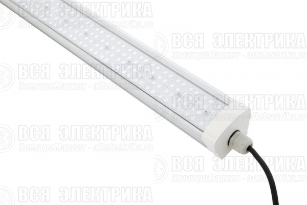 Светильник светодиодный ДСП WP 20 C 40W W 840 L1200 1200х74х60мм 40Вт 4000К IP65 пылевлагозащ. бел. Русский Свет 27072023134