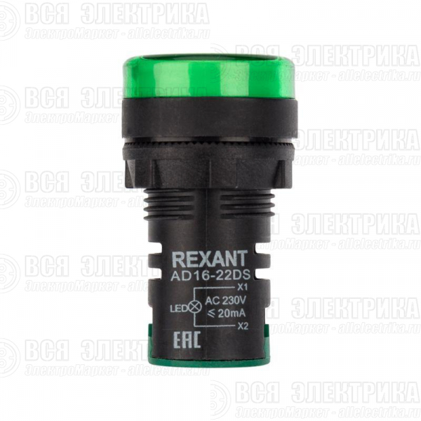 Матрица светодиодная AD22-230 В зел. Rexant 36-4741