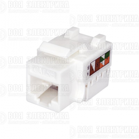 Модуль Keystone Jack RJ45 (8P8C) UTP кат.5E инструментал. бел. SUPRLAN 10-0313