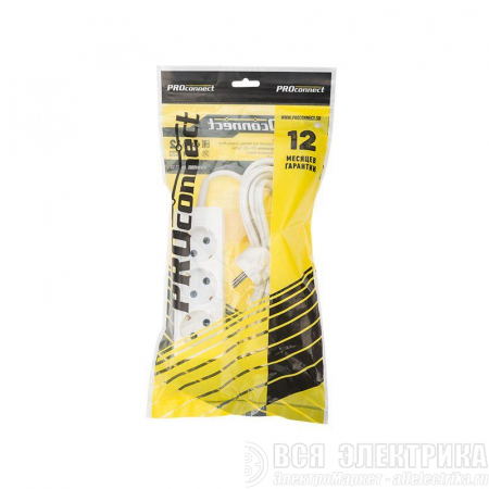 Удлинитель 3х5м с заземл. PREMIUM 3х0.75 бел. PROCONNECT 11-2418