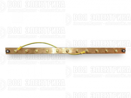 Шина заземления 19дюймов 482мм TGRD-19 медн. Hyperline 29826
