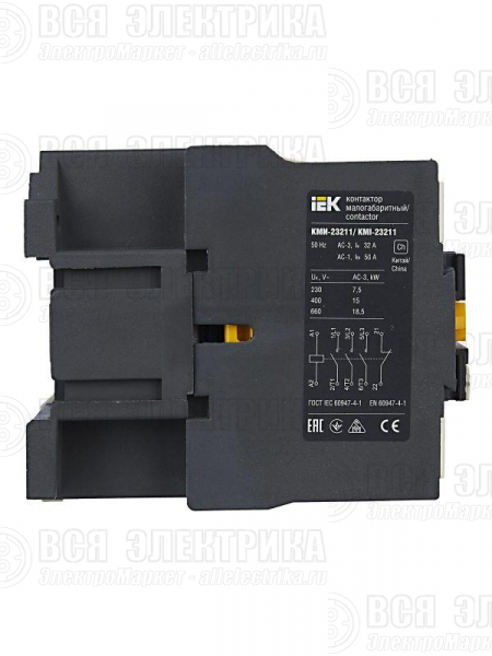 Контактор КМИ-23211 32А 230В/АС3 1НЗ KARAT IEK KKM21-032-230-01