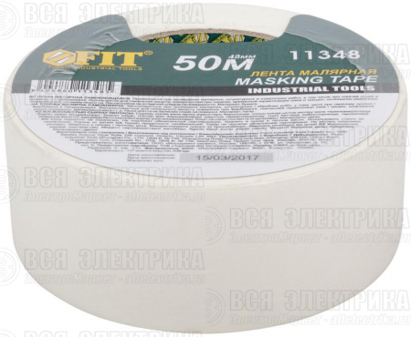 Лента малярная креппированная клейкая 48ммх50м FIT 11348