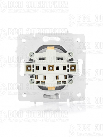 Розетка 1-м СП Vesna с заземл. с крышкой ПБТ механизм платина LEZARD 742-3588-123B