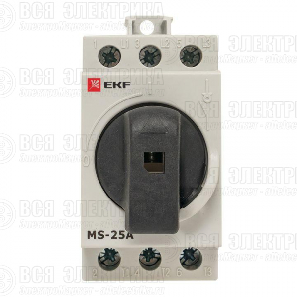 Рубильник мод. 3п MS-25A на DIN-рейку EKF ms-25d