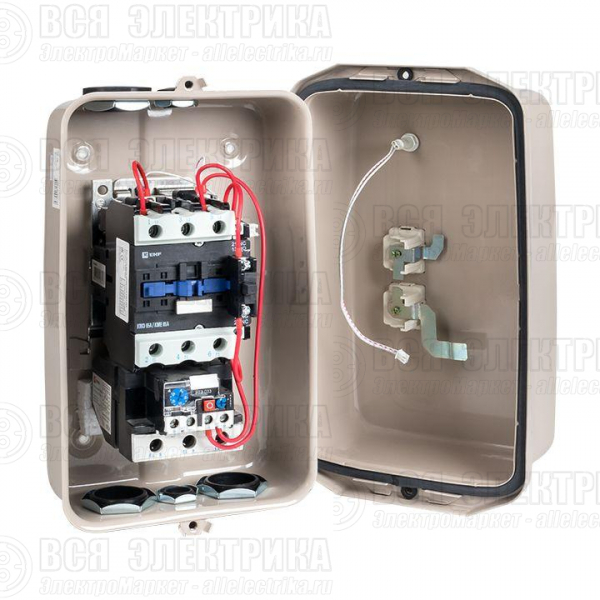 Пускатель магнитный КМЭ 65А 400В с РТЭ и индикатором PROxima в корп. IP65 EKF ctrp-r-65-400v-led